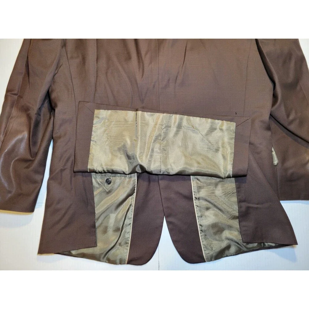 Giorgio Gosani Wool Cashmere Chocolate Brown Men's 42S Blazer Jacket Sport Coat‎